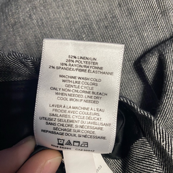 Express linen dress pants, size 8, high rise, with pockets - Picture 3 of 7